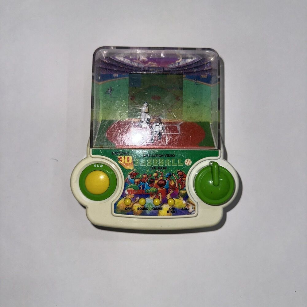Tiger 3D Handheld Game Electronic Live Action Baseball Lcd Game Tested Working
